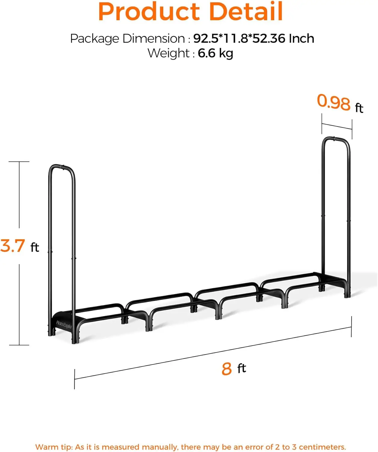 Firewood Rack, 8ft Heavy Duty Fire Wood Storage Racks for Indoor Outdoor, Metal Log Holders for Firewood, Fireplace
Firewood Rack, 8ft Heavy Duty Fire Wood Storage Racks for Indoor Outdoor, Metal Log Holders for Firewood, Fireplace