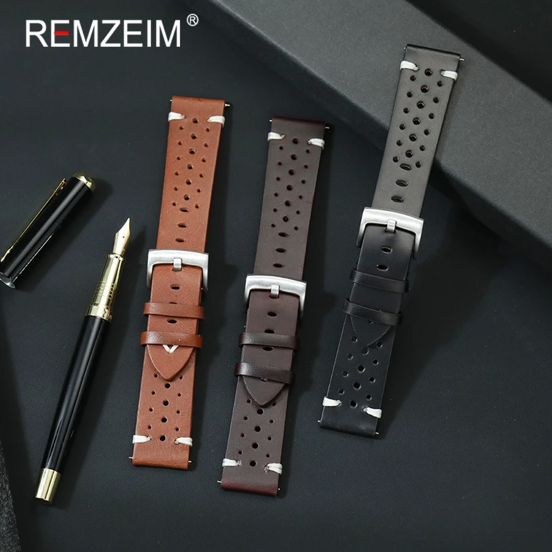 Quick Release Oil Wax Skin Leather Watch Bands Belts 20mm 22mm Breathable Straps Black Brown Business Watchband Accessories 
Quick Release Oil Wax Skin Leather Watch Bands Belts 20mm 22mm Breathable Straps Black Brown Business Watchband Accessories