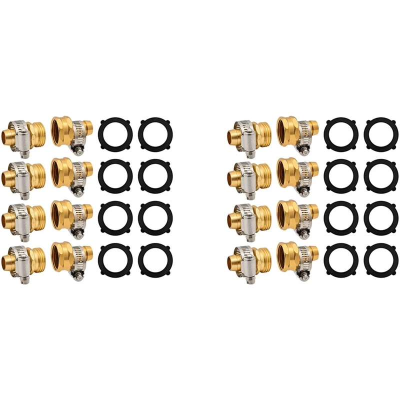 2X Garden Hose Repair Kit,Aluminium Water Hose Repair Kit Hose Connectors With Clamps For 5/8 Inch Or 3/4 Inch Hose
2X Garden Hose Repair Kit,Aluminium Water Hose Repair Kit Hose Connectors With Clamps For 5/8 Inch Or 3/4 Inch Hose