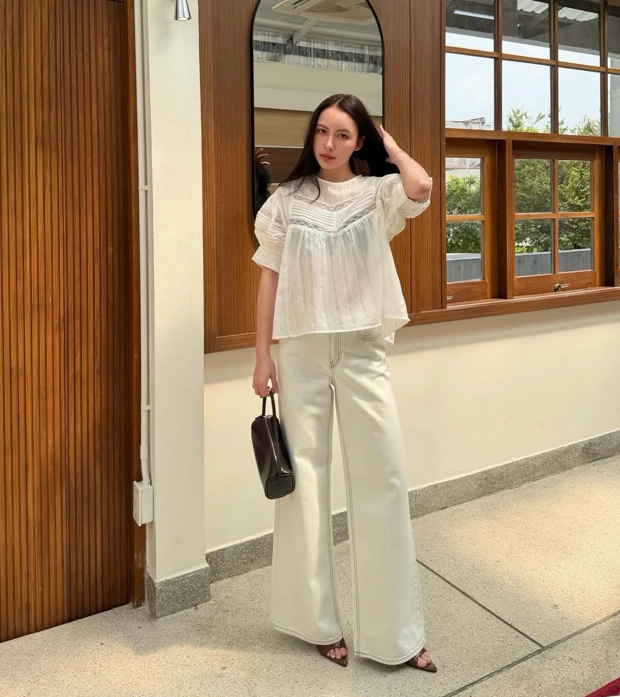 Dongda Gate Women's Fashionable Lace Splice Bubble Sleeve Short Sleeve Top Summer New Arrival Skin-friendly Breathable
Dongda Gate Women's Fashionable Lace Splice Bubble Sleeve Short Sleeve Top Summer New Arrival Skin-friendly Breathable