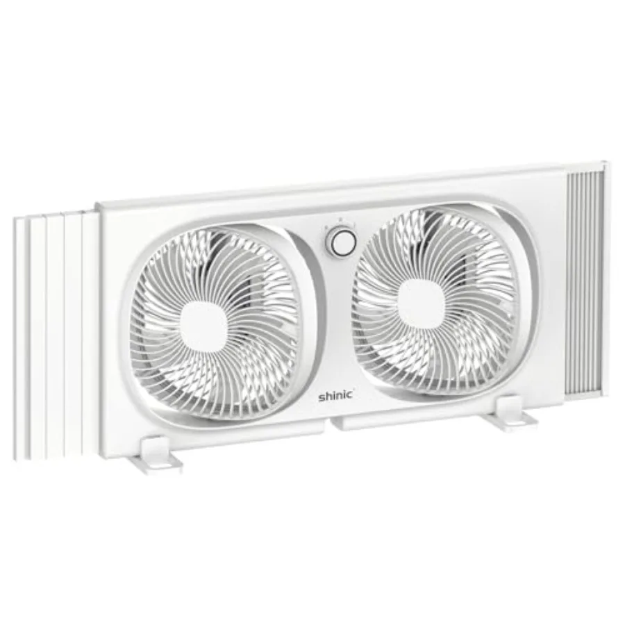 9" Twin Window Fan with 180°+90° Rotatable Fans 2-Speeds Vertical Window Fan with Rigid and Accordion Expanders Width Adjustabl
9" Twin Window Fan with 180°+90° Rotatable Fans 2-Speeds Vertical Window Fan with Rigid and Accordion Expanders Width Adjustabl