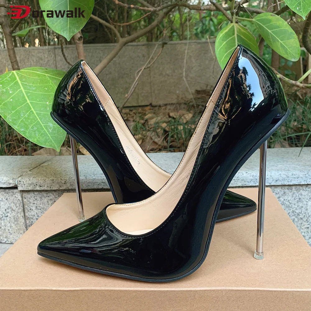 12cm Pumps Metal Glossy Patent Stilettos Black Dress Shoes Fetish Metal Yellow High Heels Pointed Toe Colour Customize Shoes
12cm Pumps Metal Glossy Patent Stilettos Black Dress Shoes Fetish Metal Yellow High Heels Pointed Toe Colour Customize Shoes