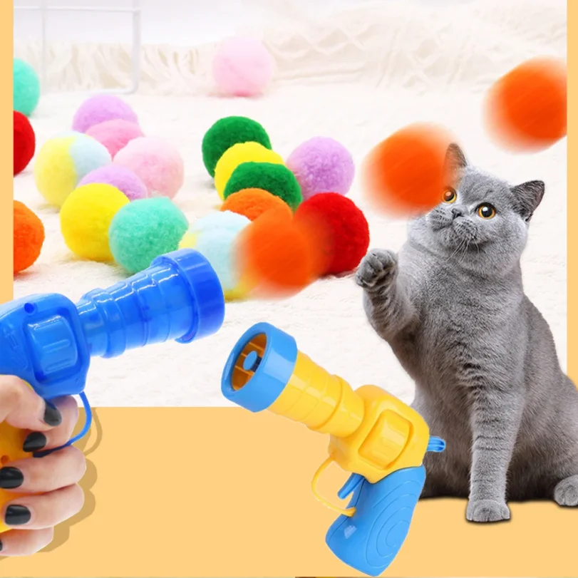 Funny Cat Toys Stretch Plush Ball Mini Shooting Gun Games Interactive Launch Training Toy For Pet Kitten Cat Pom Pom Plush Balls
Funny Cat Toys Stretch Plush Ball Mini Shooting Gun Games Interactive Launch Training Toy For Pet Kitten Cat Pom Pom Plush Balls