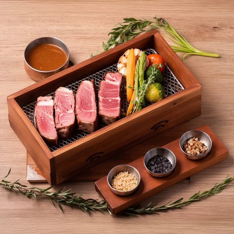 Creative Carbon Broiled Steak ed Wood Box Western Dining Utensils ular Internet Sense Di Plate Special Barbecue Chic...
Creative Carbon Broiled Steak ed Wood Box Western Dining Utensils ular Internet Sense Di Plate Special Barbecue Chic...
