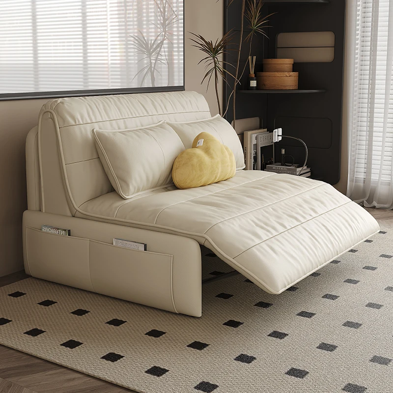 Cream wind living room leather electric sofa bed multi-functional simple single double foldable small apartment
Cream wind living room leather electric sofa bed multi-functional simple single double foldable small apartment