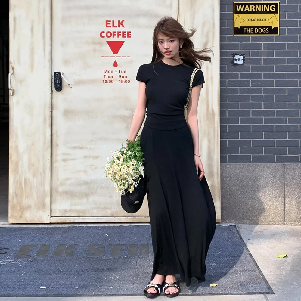 Summer 2025 Women's Casual Loose Feel Color Top Short Sleeve Midi Maxi Skirt Two Piece Set Fashionable Comfortable Ense...
Summer 2025 Women's Casual Loose Feel Color Top Short Sleeve Midi Maxi Skirt Two Piece Set Fashionable Comfortable Ense...