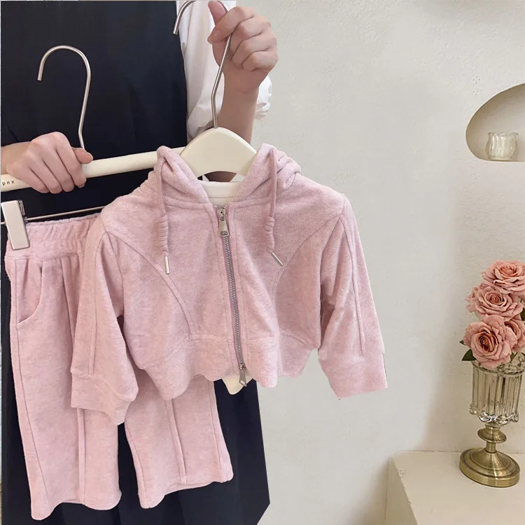 Girls Suits Korean Children New Girls Sportswear 2024 Autumn Children Hooded Zipper Shirt Straight Leg Pants Two-piece Set
Girls Suits Korean Children New Girls Sportswear 2024 Autumn Children Hooded Zipper Shirt Straight Leg Pants Two-piece Set