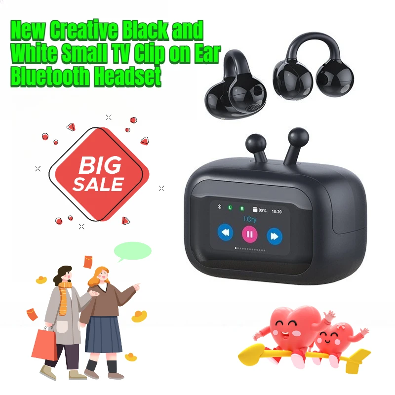 New Creative Black and White Small TV Clip on Ear Bluetooth Headset Air Bone Conduction Wireless Headset Non in Ear
New Creative Black and White Small TV Clip on Ear Bluetooth Headset Air Bone Conduction Wireless Headset Non in Ear