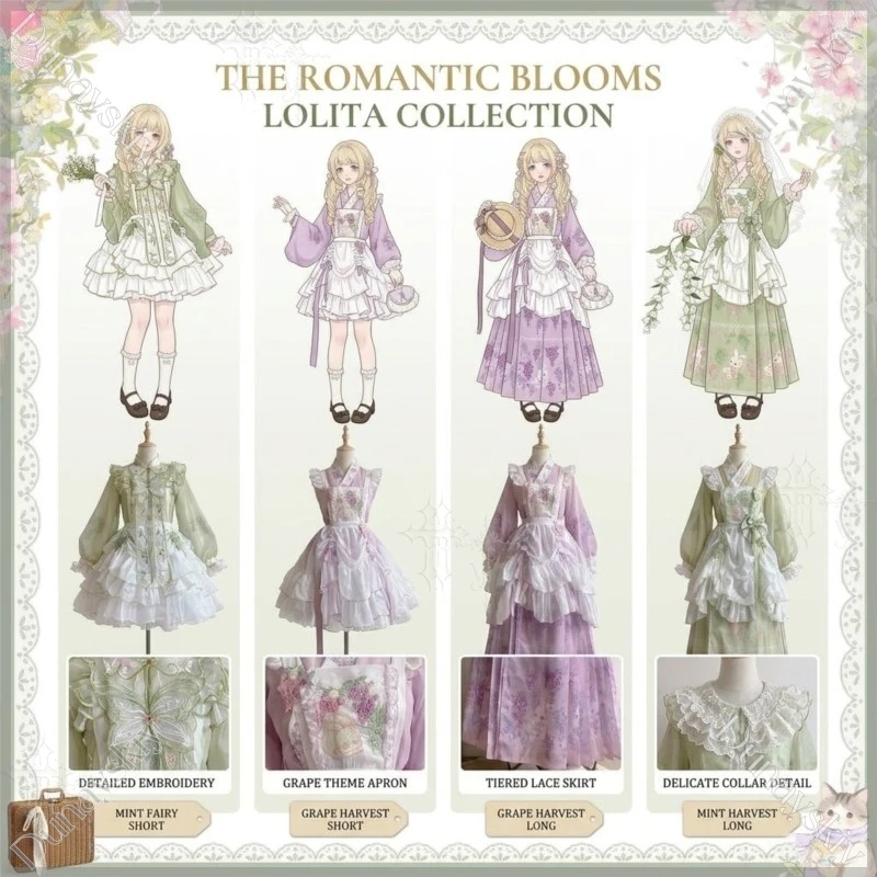Chinese Western Fusion Green Grape Purple Jacquard Embroidered Drawstring Sheer Summer Lolita Overdress Daily Wear Lolita Party
Chinese Western Fusion Green Grape Purple Jacquard Embroidered Drawstring Sheer Summer Lolita Overdress Daily Wear Lolita Party