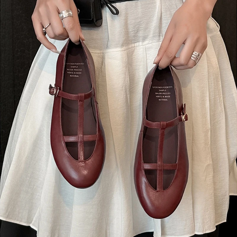 Women's new spring and autumn genuine leather cowhide low heel elastic belt buckle soft and comfortable Mary Jane shoes
Women's new spring and autumn genuine leather cowhide low heel elastic belt buckle soft and comfortable Mary Jane shoes