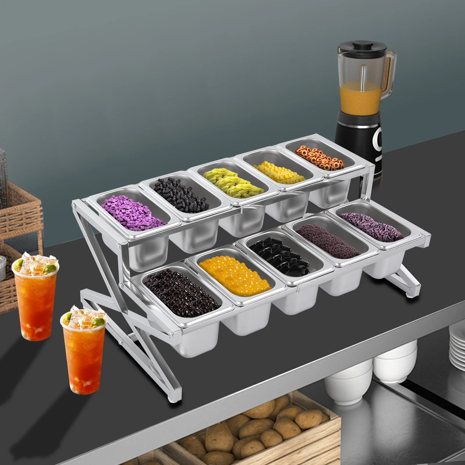 10-Tier Expandable Spice Rack, 2-Tier Spice Shelf Organizer, Stackable Kitchen Spice Rack, Countertop Space-Saving Spice Storage 
10-Tier Expandable Spice Rack, 2-Tier Spice Shelf Organizer, Stackable Kitchen Spice Rack, Countertop Space-Saving Spice Storage