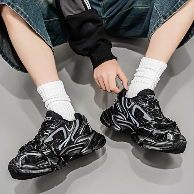 Men's Shoes Mesh Breathable Men's Sneakers and Casual Shoes Fashion Thick-soled Heightening Platform Man's Shoes Tenis Masculino
Men's Shoes Mesh Breathable Men's Sneakers and Casual Shoes Fashion Thick-soled Heightening Platform Man's Shoes Tenis Masculino