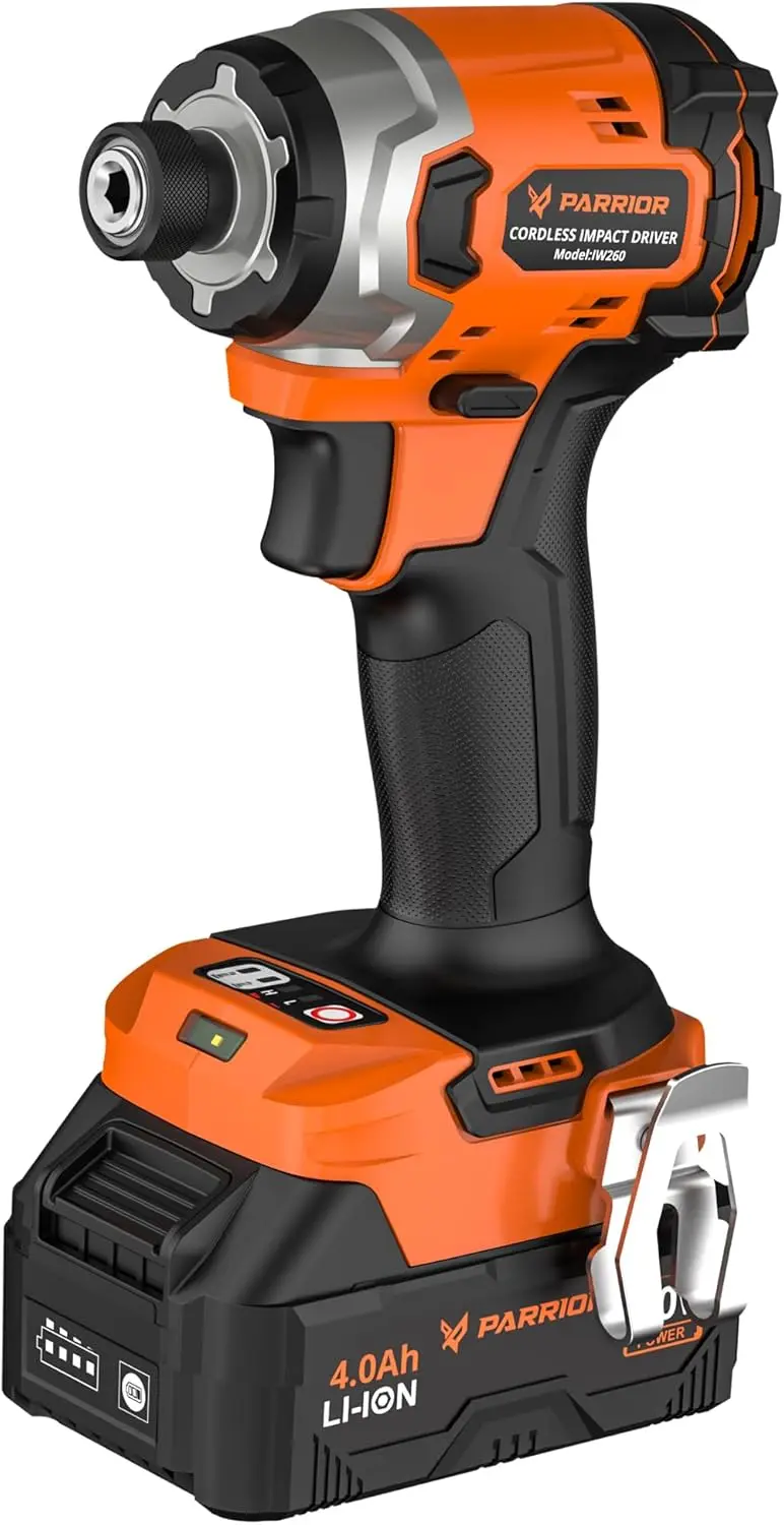 20V Cordless Electric Screwdriver Gun with Max 260Nm Torque, 3 Speed Settings (0-1700/2450/3600 RPM), Multi-Drilling Modes for S
20V Cordless Electric Screwdriver Gun with Max 260Nm Torque, 3 Speed Settings (0-1700/2450/3600 RPM), Multi-Drilling Modes for S