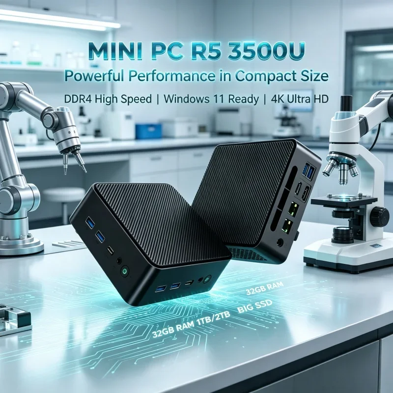 High Performance LENO Tiny Mini PC Ryzen 5 3500U 32GB DDR4 Memory 2TB M.2 SSD Win11 4K HDMI DP Small Home Office Desktop
High Performance LENO Tiny Mini PC Ryzen 5 3500U 32GB DDR4 Memory 2TB M.2 SSD Win11 4K HDMI DP Small Home Office Desktop