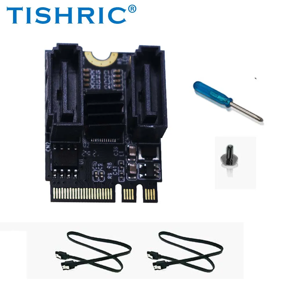TISHRIC NGFF NVME M.2 to SATA 3.0 Expansion Card A+E For M.2 to SATA Hard Drive Adapter Card Drive Free JMB582 With 2 SATA Cable
TISHRIC NGFF NVME M.2 to SATA 3.0 Expansion Card A+E For M.2 to SATA Hard Drive Adapter Card Drive Free JMB582 With 2 SATA Cable