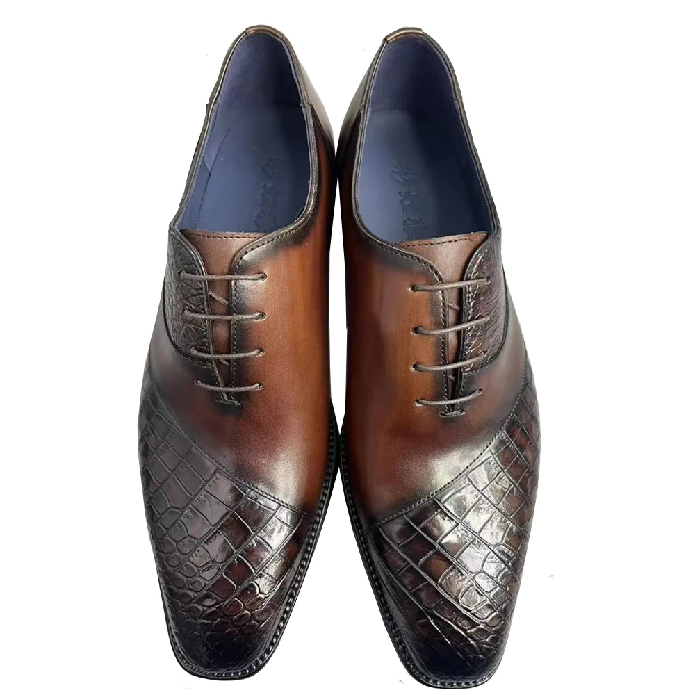 Новые мужские туфли из крокодиловой кожи Yinshang, классические туфли для мужчин, обувь для свадьбы, офиса и деловых встреч.
Новые мужские туфли из крокодиловой кожи Yinshang, классические туфли для мужчин, обувь для свадьбы, офиса и деловых встреч.