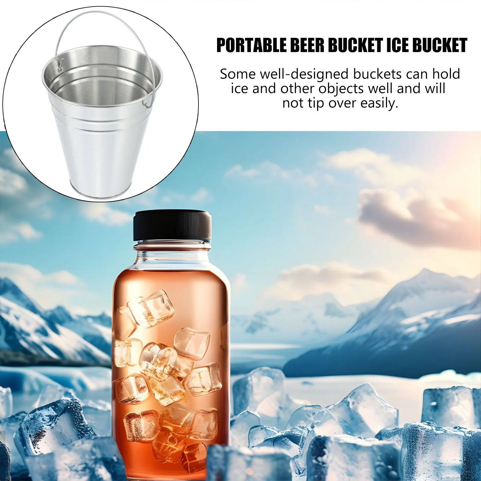 6pcs Beer Bucket Ice Bucket Holder Large Cube Tray Tinplate Lid Tongs Multi Purpose Drink Stable Handle Suitable Hotels
6pcs Beer Bucket Ice Bucket Holder Large Cube Tray Tinplate Lid Tongs Multi Purpose Drink Stable Handle Suitable Hotels
