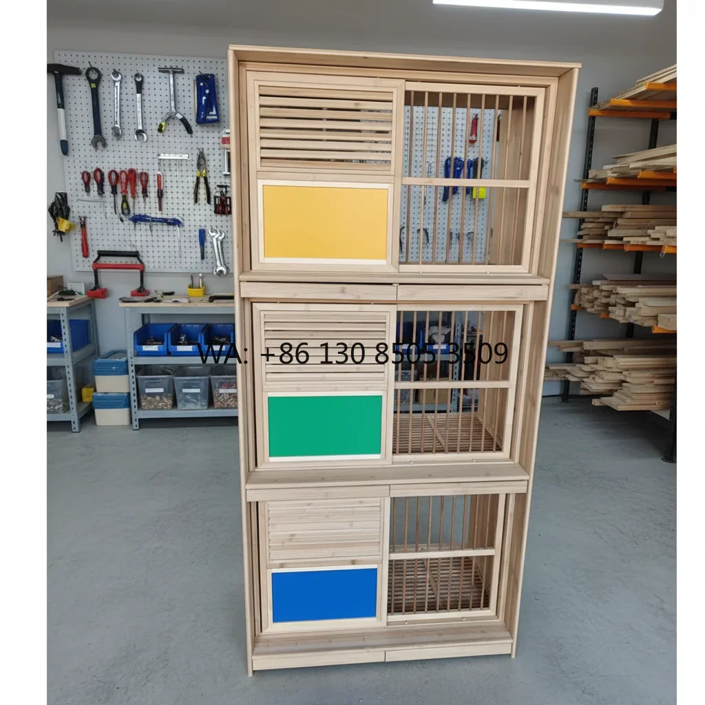 High Quality Luxury Simple Wooden Pigeon Breeding Cage with Breeding Baskets Durable Pet House Box Furniture for Pigeon Breeders
High Quality Luxury Simple Wooden Pigeon Breeding Cage with Breeding Baskets Durable Pet House Box Furniture for Pigeon Breeders