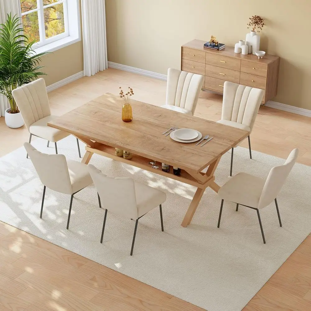 63 Kitchen Table Set with Chairs, Thickened Surface, Sturdy Metal Legs, Perfect for Small Spaces and Kitchen Use
63 Kitchen Table Set with Chairs, Thickened Surface, Sturdy Metal Legs, Perfect for Small Spaces and Kitchen Use