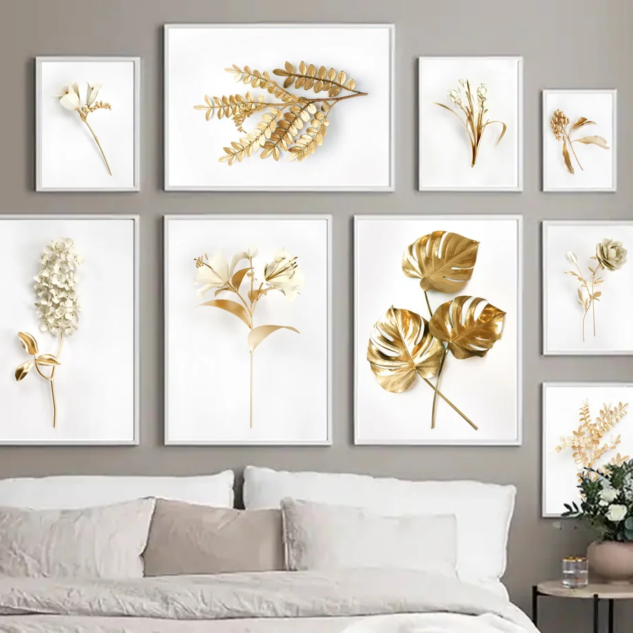 Golden Flower Rose Monstera Leaves Plant Nordic Posters And Prints Wall Art Canvas Painting Decoration Pictures For Living Room
Golden Flower Rose Monstera Leaves Plant Nordic Posters And Prints Wall Art Canvas Painting Decoration Pictures For Living Room