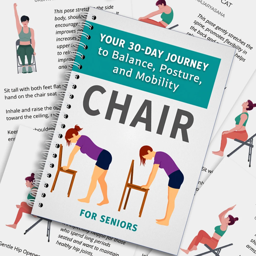 Chair Yoga Logbook Notebook Fitness Plan for Seniors Over 60, Gentle Seated Yoga 30 Day Challenge for Flexibility Balance, A5 Si
Chair Yoga Logbook Notebook Fitness Plan for Seniors Over 60, Gentle Seated Yoga 30 Day Challenge for Flexibility Balance, A5 Si
