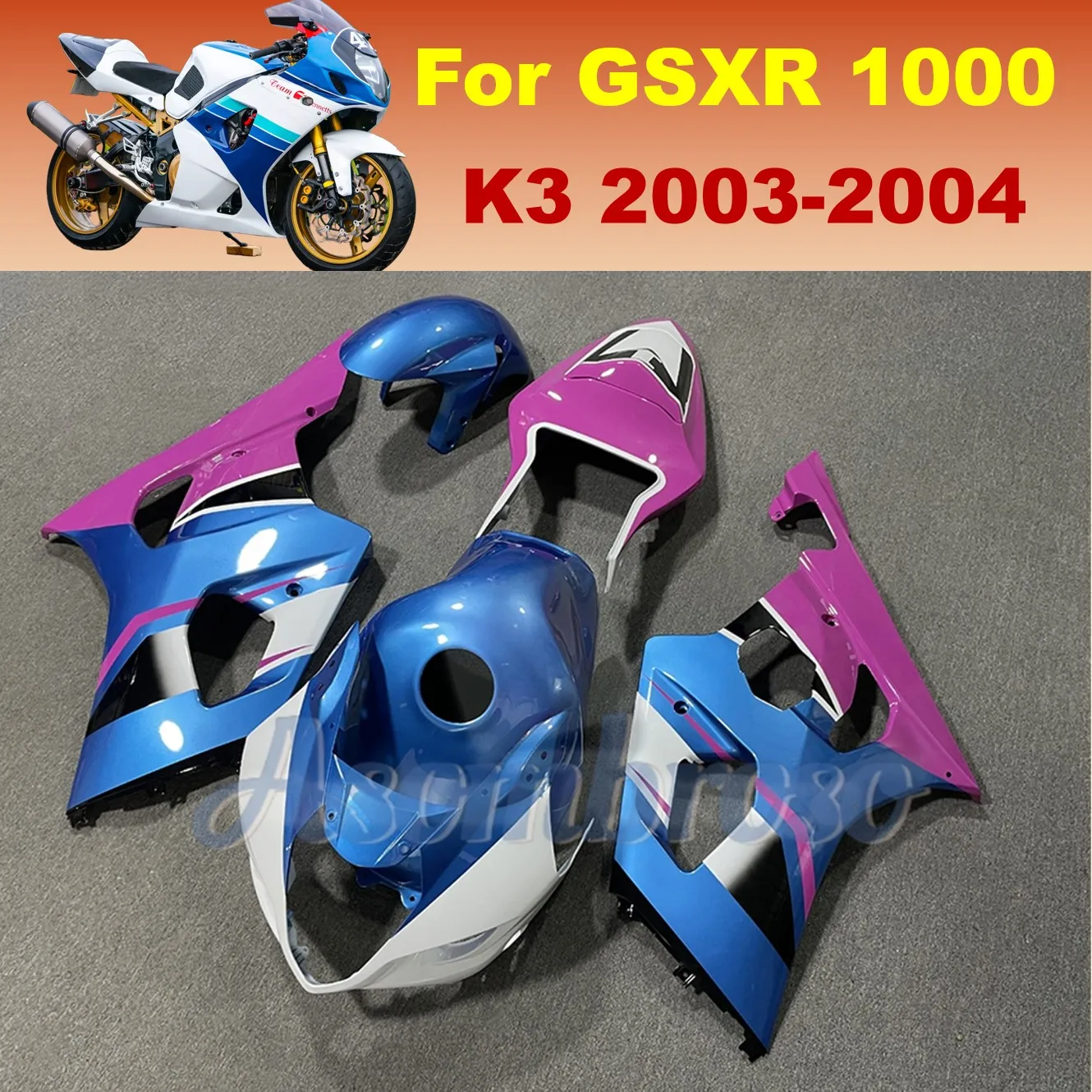 Motorcycle Fairing Kit for Suzuki GSXR1000 2003 2004 K3 ABS Plastic Cowl Replacement GSX-R1000 03 04 Motorcycle
Motorcycle Fairing Kit for Suzuki GSXR1000 2003 2004 K3 ABS Plastic Cowl Replacement GSX-R1000 03 04 Motorcycle