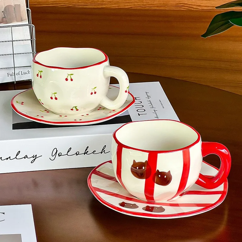 Hand Pinched Irregular Small Fresh Coffee Cup Saucer Afternoon Tea Designer Original Floral Latte Art Cup Porcelain Gift Set
Hand Pinched Irregular Small Fresh Coffee Cup Saucer Afternoon Tea Designer Original Floral Latte Art Cup Porcelain Gift Set
