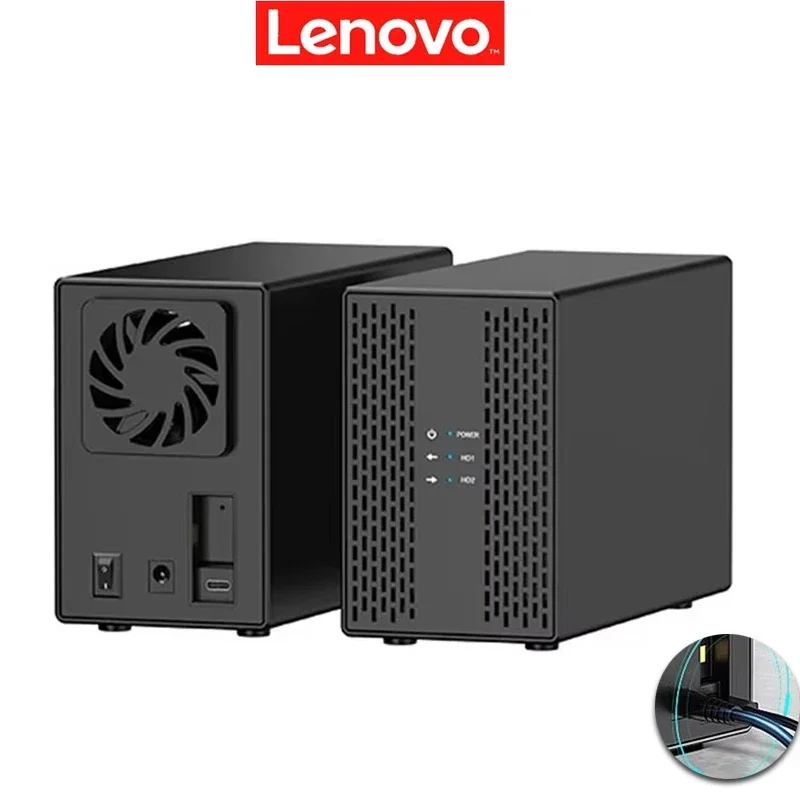 Lenovo Dual Bay Shell Heat Dissipation 3.5 USB 3.0 External Type C Dual Hard Drive Enclosure SATA Array Box HDD Server case
Lenovo Dual Bay Shell Heat Dissipation 3.5 USB 3.0 External Type C Dual Hard Drive Enclosure SATA Array Box HDD Server case