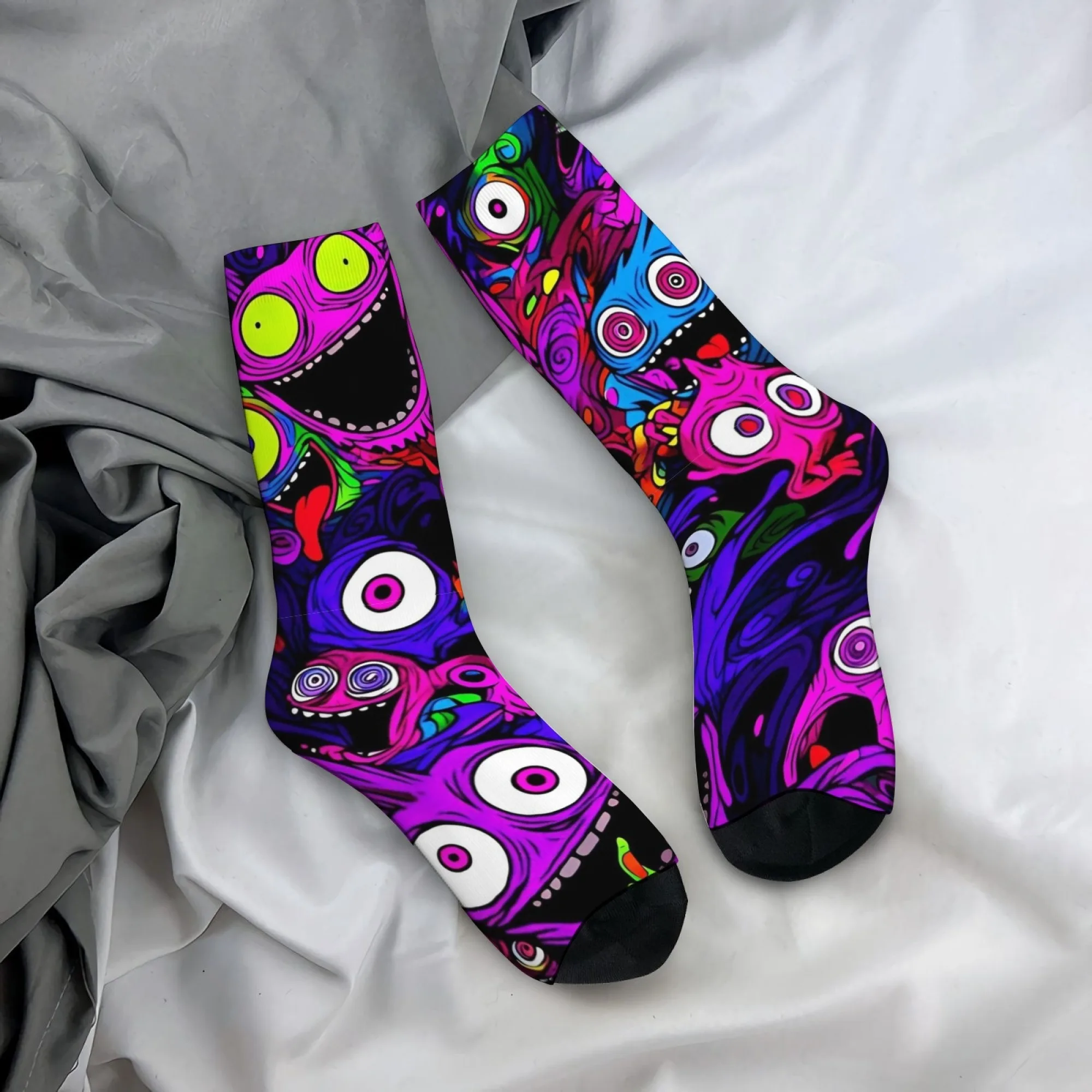 Psychedelic Graffiti Socks Quirky Cute Multi-eyed Monster Men's Mid-calf Socks Neon Harajuku Cartoon Style Casual Outdoor Socks
Psychedelic Graffiti Socks Quirky Cute Multi-eyed Monster Men's Mid-calf Socks Neon Harajuku Cartoon Style Casual Outdoor Socks