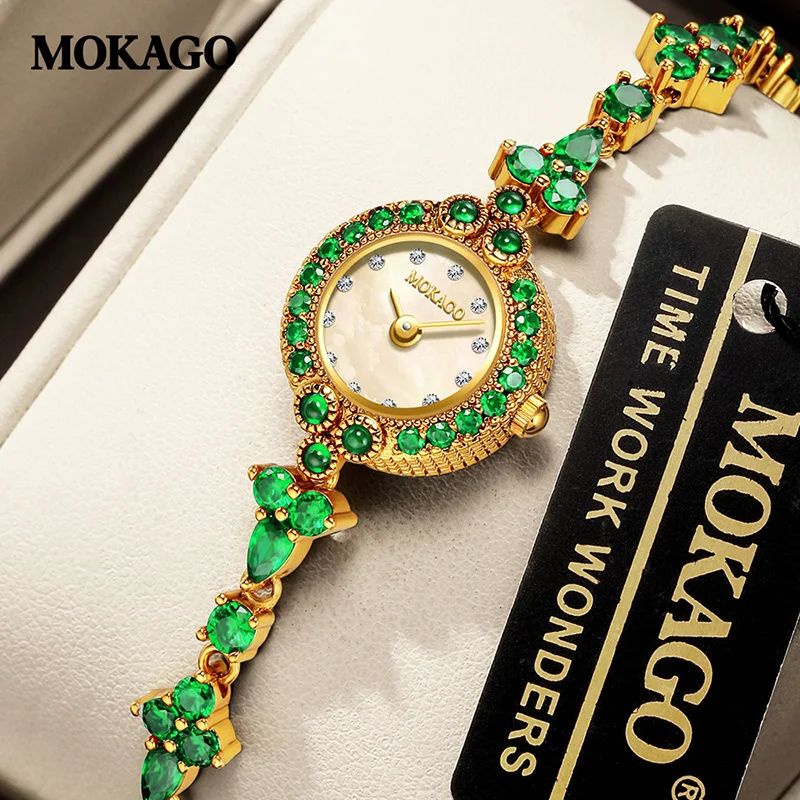 MOKAGO M8151 Fashion Retro Gemstone Bracelet Women's Watch 3ATM Waterproof Japanese Movement 16G Lightweight Red Emerald Edition
MOKAGO M8151 Fashion Retro Gemstone Bracelet Women's Watch 3ATM Waterproof Japanese Movement 16G Lightweight Red Emerald Edition