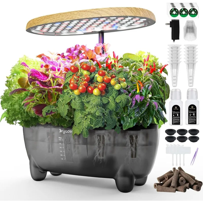 12 Pods Hydroponics Growing System Indoor Herb Garden with LED Growth Lamp Smart Water Pump Plant Germination Kit
12 Pods Hydroponics Growing System Indoor Herb Garden with LED Growth Lamp Smart Water Pump Plant Germination Kit