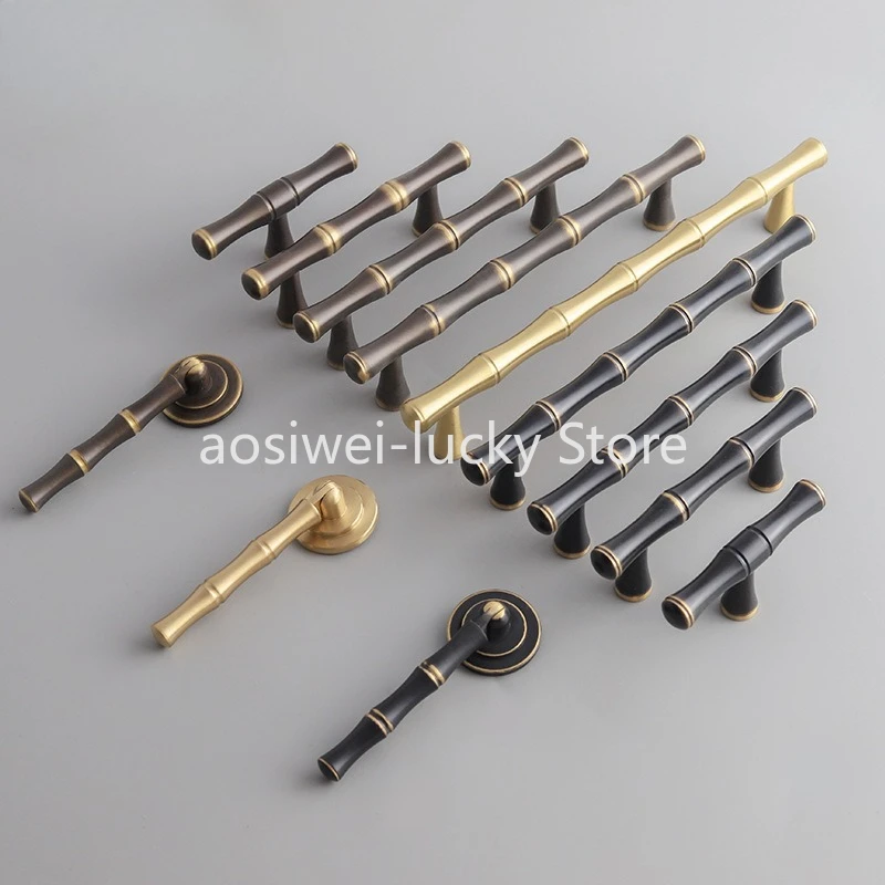 Новые бамбуковые мебельные ручки в китайском стиле, винтажные ручки из твердой латуни для шкафов и ящиков, роскошные ручки для шкафов
Новые бамбуковые мебельные ручки в китайском стиле, винтажные ручки из твердой латуни для шкафов и ящиков, роскошные ручки для шкафов