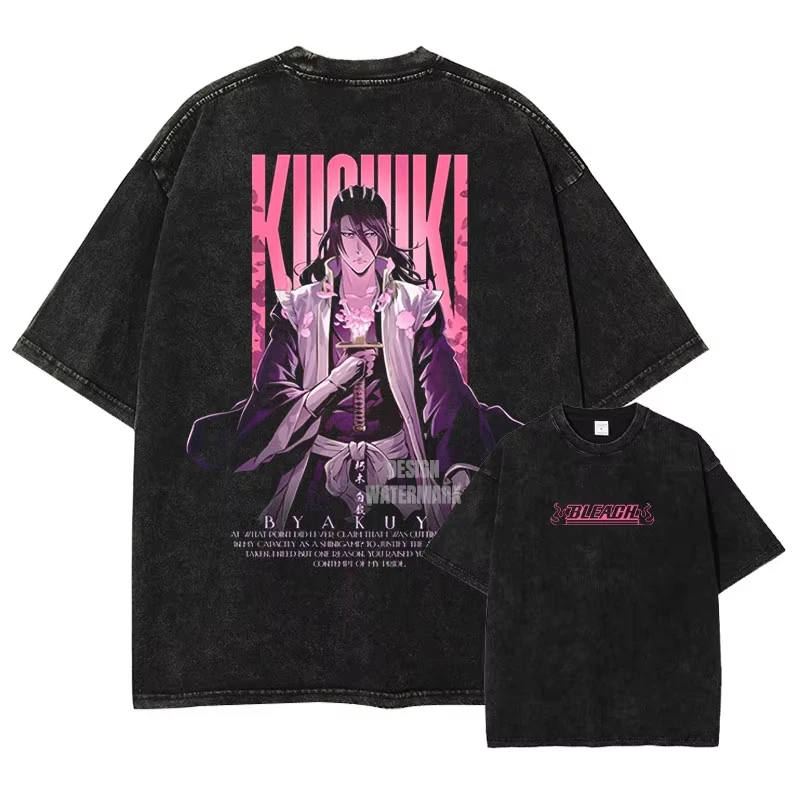 Japanese Anime BLEACH Washed Cotton T Shirt Ichigo Kurosaki Graphic Tee Men Women Vintage Harajuku Streetwear Short Sleeve Top
Japanese Anime BLEACH Washed Cotton T Shirt Ichigo Kurosaki Graphic Tee Men Women Vintage Harajuku Streetwear Short Sleeve Top