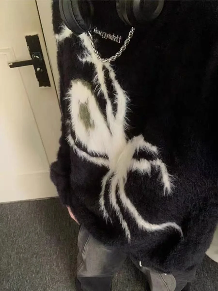 k Spider Embroidered Loose Men's Knitwear Casual Sle Autumn Winter Lazy Faion Soft Medium Gauge Long Sve round Ne
k Spider Embroidered Loose Men's Knitwear Casual Sle Autumn Winter Lazy Faion Soft Medium Gauge Long Sve round Ne