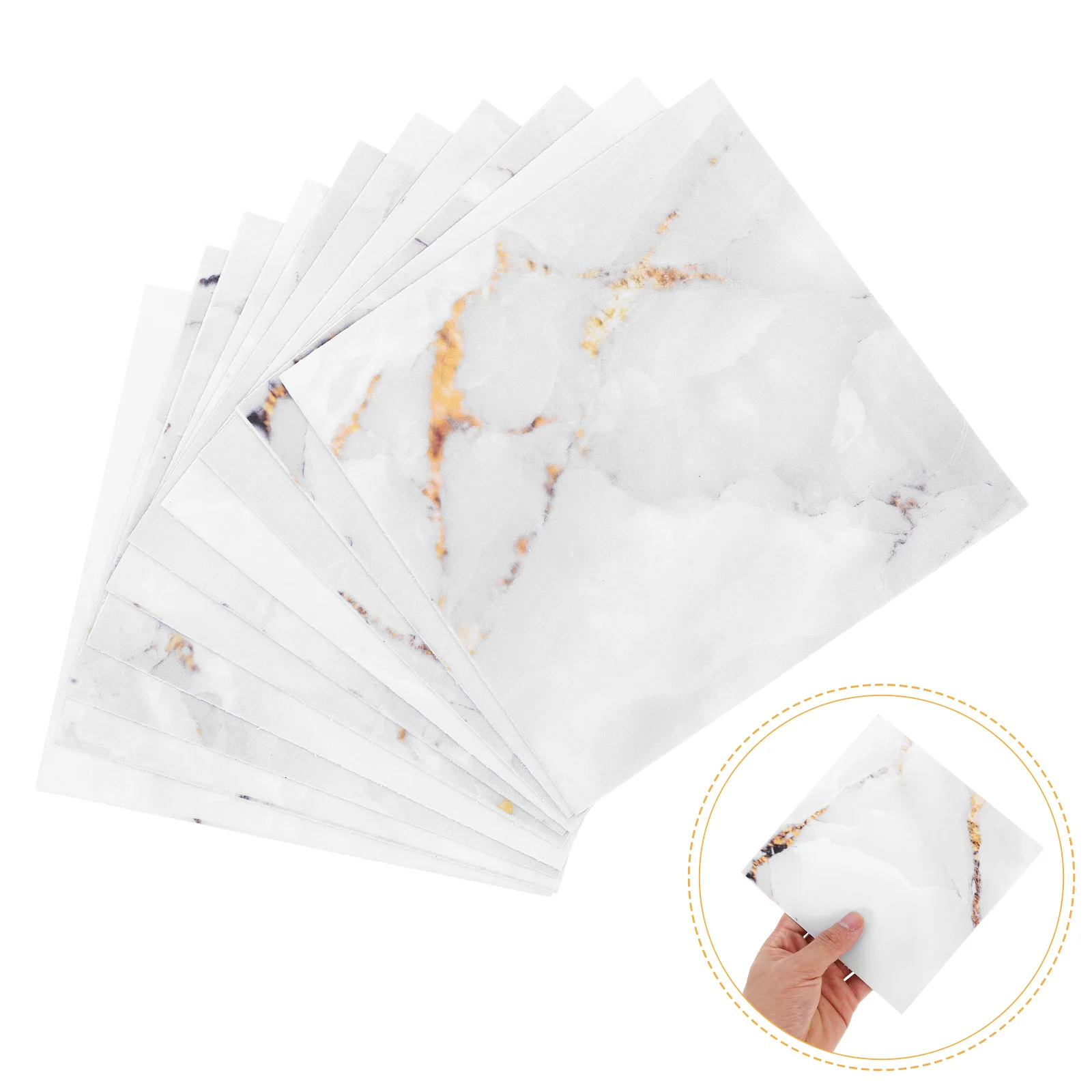 10Pcs Marble Tile Wall Stickers Self-Adhesive Removable Peel Stick Decorative Tiles for Bathroom Kitchen Cabinet Waterproof Wall
10Pcs Marble Tile Wall Stickers Self-Adhesive Removable Peel Stick Decorative Tiles for Bathroom Kitchen Cabinet Waterproof Wall