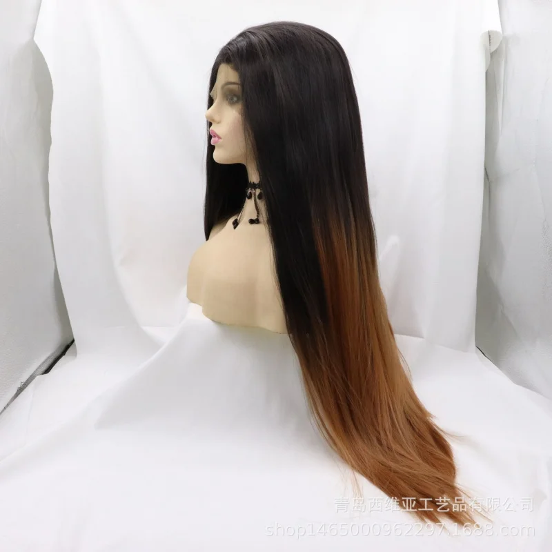 Front lace free-parting gradient color synthetic , women's high-temperature fiber long straight hair daily full wig
Front lace free-parting gradient color synthetic , women's high-temperature fiber long straight hair daily full wig