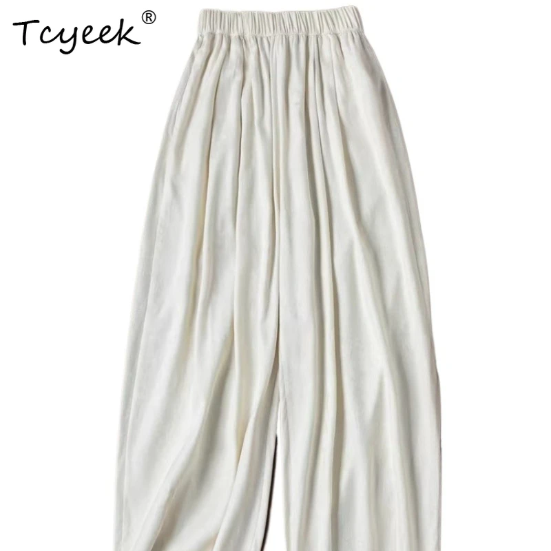 Tcyeek 100% Real Mulberry Silk Pants Women 2026 Loose Elastic Waist Wide Leg Pants Casual Women Clothing Pantalones De Mujer
Tcyeek 100% Real Mulberry Silk Pants Women 2026 Loose Elastic Waist Wide Leg Pants Casual Women Clothing Pantalones De Mujer