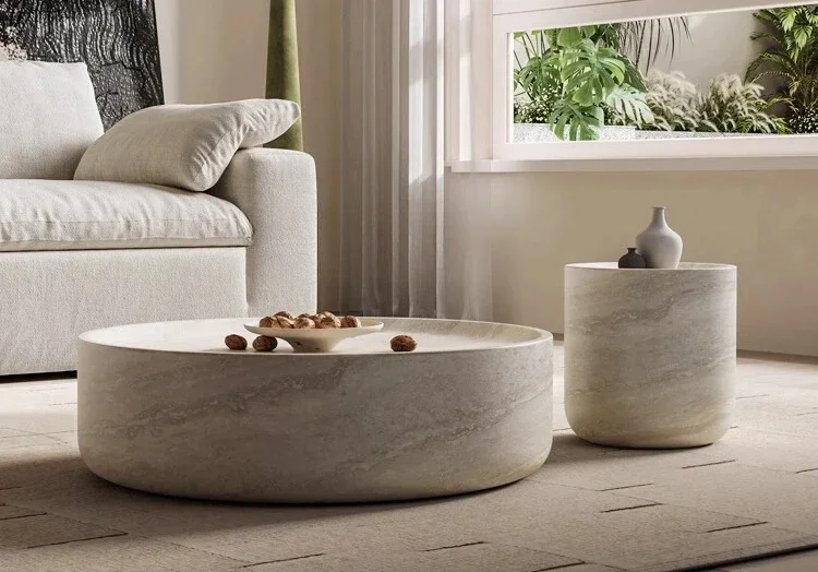 Wasabi high-end cave stone coffee table combination round living room small apartment designer Italian style minimalist
Wasabi high-end cave stone coffee table combination round living room small apartment designer Italian style minimalist