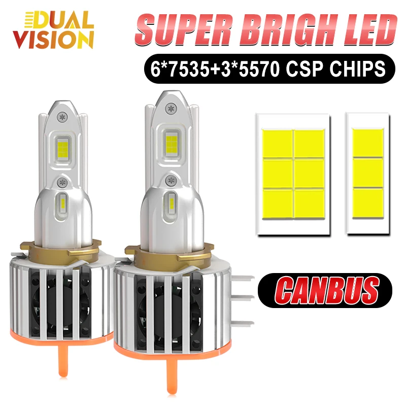 H15 LED Bulbs 300W 30000LM Canbus CSP 1:1 Auto Lights 6500K Day Running Lamp Plug&Play 2PCS Turbo Lamps For Golf 6 VW Audi BMW
H15 LED Bulbs 300W 30000LM Canbus CSP 1:1 Auto Lights 6500K Day Running Lamp Plug&Play 2PCS Turbo Lamps For Golf 6 VW Audi BMW