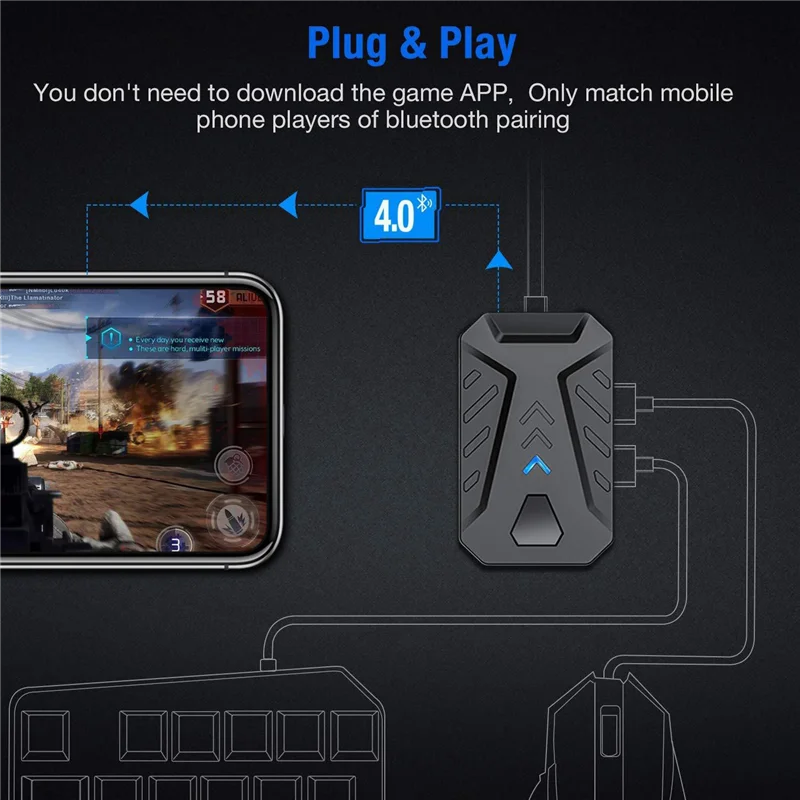GAMWING MIX PRO Mouse and Keyboard Converter for Android and Mobile Phone Game Peripheral Keyboard and Mouse ConverterJAS
GAMWING MIX PRO Mouse and Keyboard Converter for Android and Mobile Phone Game Peripheral Keyboard and Mouse ConverterJAS