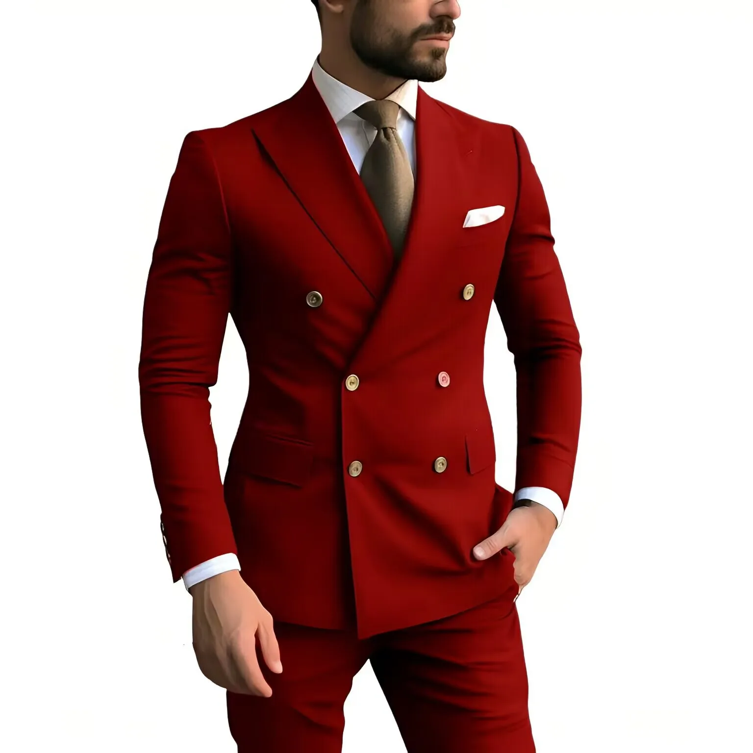 Traje de 2 piezas azul marino con solapa de pico para hombre (chaqueta + pantalón), traje elegante para novio, traje de boda o f
Traje de 2 piezas azul marino con solapa de pico para hombre (chaqueta + pantalón), traje elegante para novio, traje de boda o f