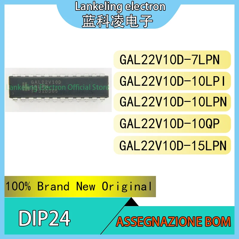 GAL22V10D-7LPN GAL22V10D-10LPI GAL22V10D-10LPN GAL22V10D-10QP GAL22V10D-15LPN 100% Brand New Original Chip IC DIP24
GAL22V10D-7LPN GAL22V10D-10LPI GAL22V10D-10LPN GAL22V10D-10QP GAL22V10D-15LPN 100% Brand New Original Chip IC DIP24