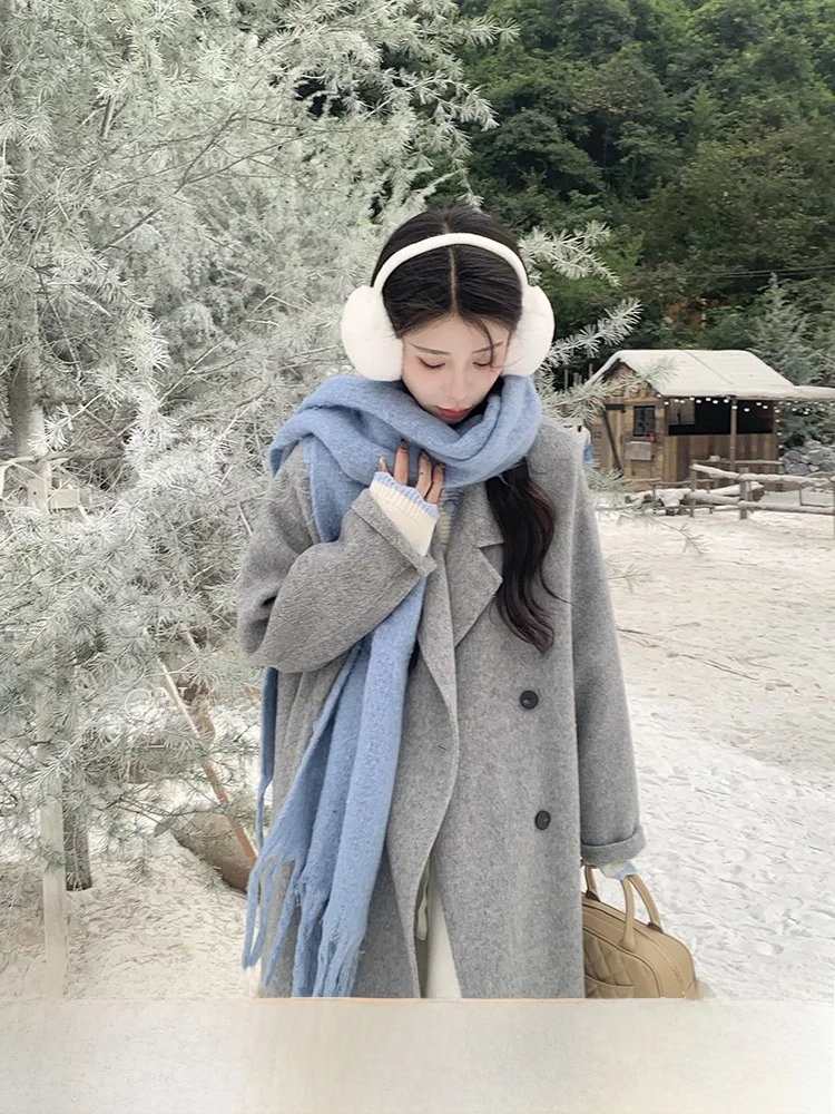 No Errors 100 Wool High Twist Double Face Wool Long Coat Winter New Style Love in the Air Commute Style Loose Fit Long Sleeve
No Errors 100 Wool High Twist Double Face Wool Long Coat Winter New Style Love in the Air Commute Style Loose Fit Long Sleeve