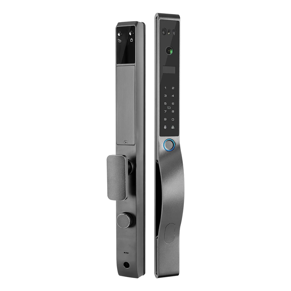 July005 HUNE Fashion Smart Lock AUTO WiFi APP 3D Face ID Camera Door Lock With Fingerprint Code RFID Card and Key Black
July005 HUNE Fashion Smart Lock AUTO WiFi APP 3D Face ID Camera Door Lock With Fingerprint Code RFID Card and Key Black