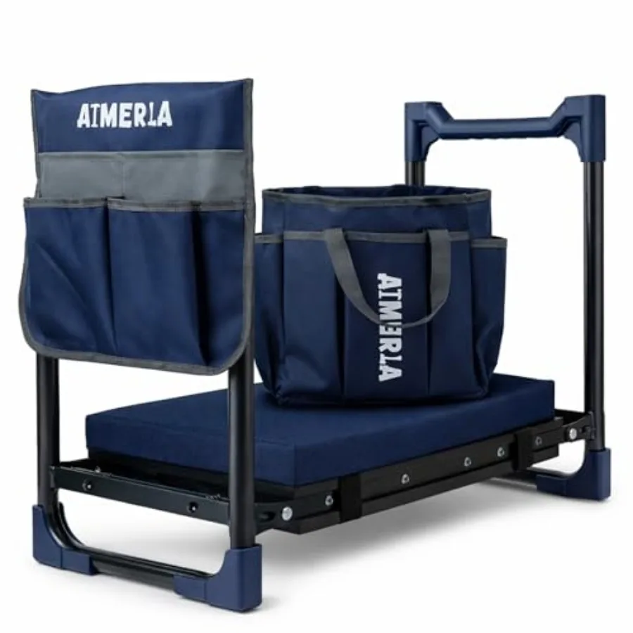 Gardening kneeler seat, EVA foam polyester, gray, foldable 2-in-1 design with anti-slip base and detachable cushion for seniors
Gardening kneeler seat, EVA foam polyester, gray, foldable 2-in-1 design with anti-slip base and detachable cushion for seniors