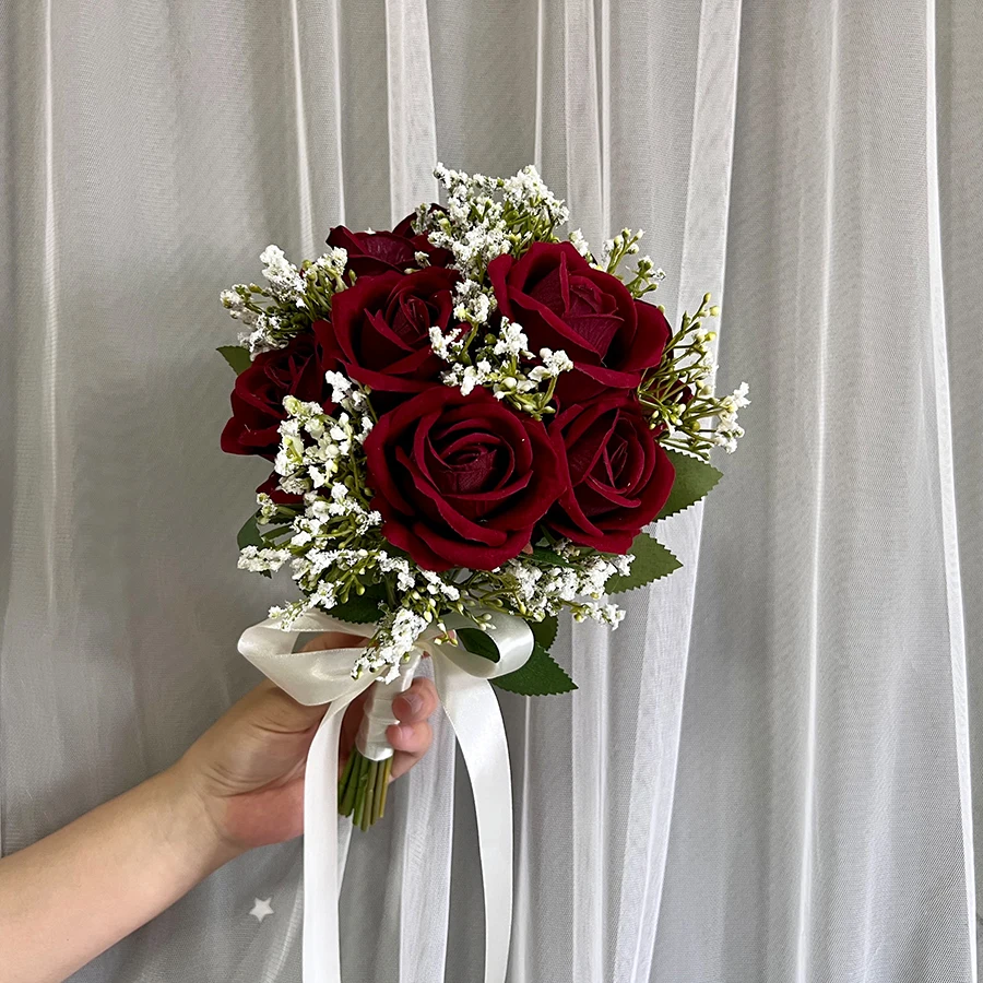 Искусственные розы, букет цветов, свадебный букет, бордовый и белый для деревенской церкви, свадебные центральные украшения в стиле бохо, les fleurs de marie
Искусственные розы, букет цветов, свадебный букет, бордовый и белый для деревенской церкви, свадебные центральные украшения в стиле бохо, les fleurs de marie