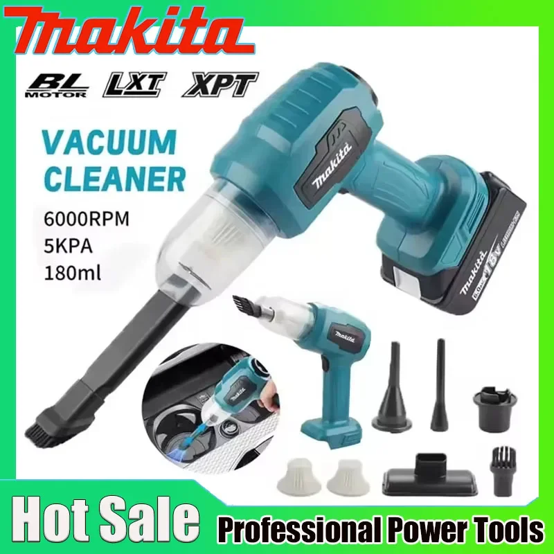 Makita Strong Suction Mini Electric Vacuum Cleaner Wireless Handheld Home Cleaner Blower With 7 Nozzeles For 18V Battery
Makita Strong Suction Mini Electric Vacuum Cleaner Wireless Handheld Home Cleaner Blower With 7 Nozzeles For 18V Battery