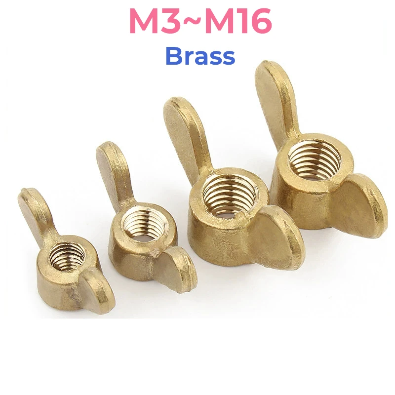 GB62 Brass Butterfly Nut M3 M4 M5 M6 M8 M10 M12 M14 M16 Hand Tighten Wing Nuts
GB62 Brass Butterfly Nut M3 M4 M5 M6 M8 M10 M12 M14 M16 Hand Tighten Wing Nuts