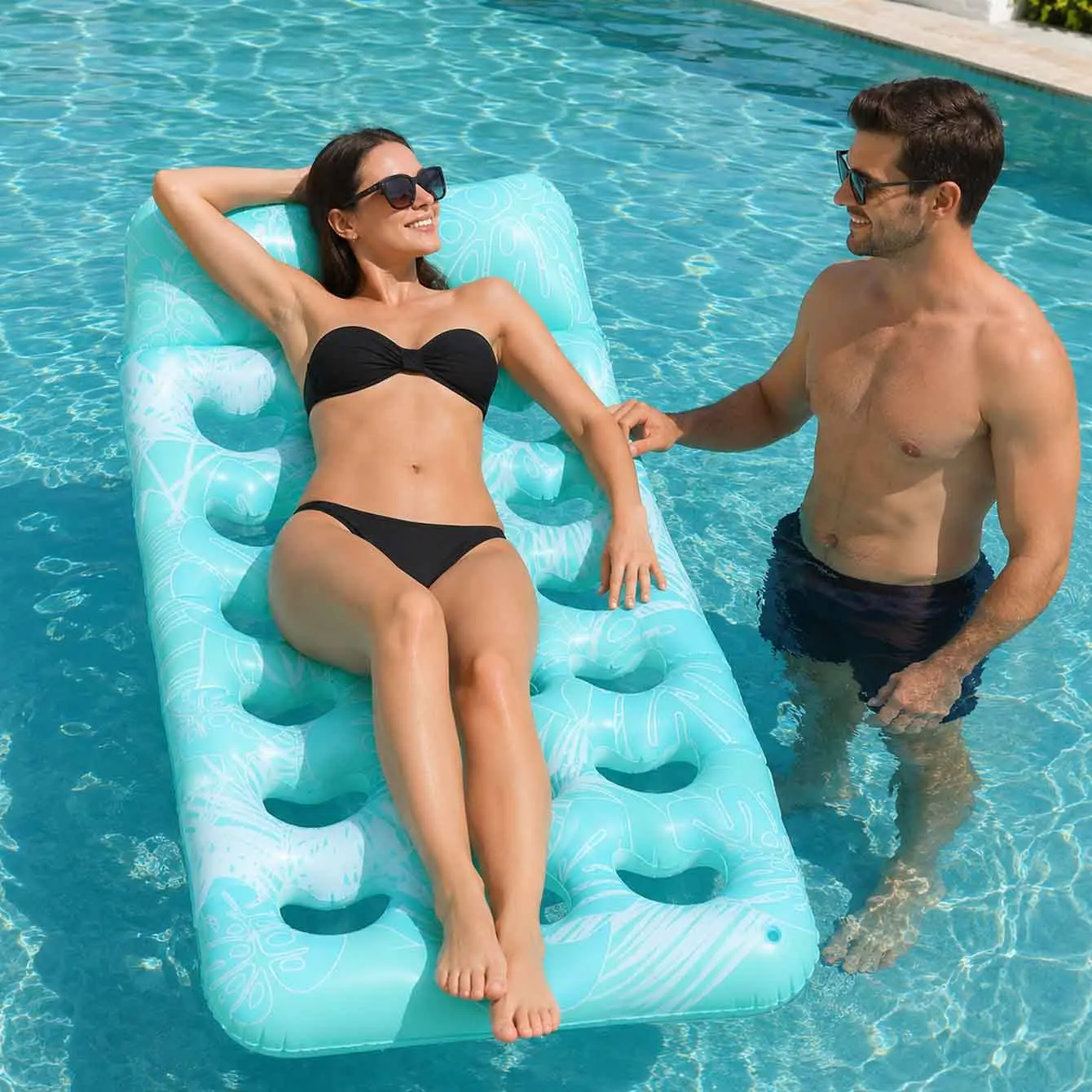 1PC Inflatable Pool Floats with Cooling Water Hole,Daybed Pool Lounger Adults Adjustable Tanning Lounger Chair, Floaties Rafts
1PC Inflatable Pool Floats with Cooling Water Hole,Daybed Pool Lounger Adults Adjustable Tanning Lounger Chair, Floaties Rafts