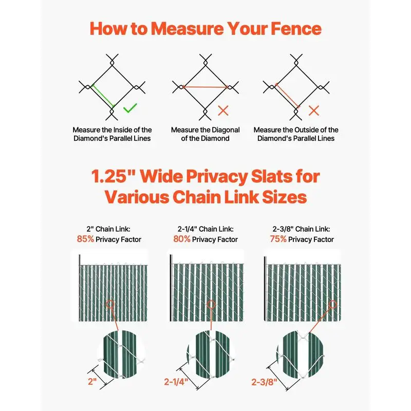 Bottom Locking Privacy Slats, Single-Wall Vertical Bottom-Locking Slats for Chain-Link Fence, High-Density HDPE Chain Link Slats Ideally Fit 4' High Fence for Garden, Farm, Sports Field(Green)
Bottom Locking Privacy Slats, Single-Wall Vertical Bottom-Locking Slats for Chain-Link Fence, High-Density HDPE Chain Link Slats Ideally Fit 4' High Fence for Garden, Farm, Sports Field(Green)